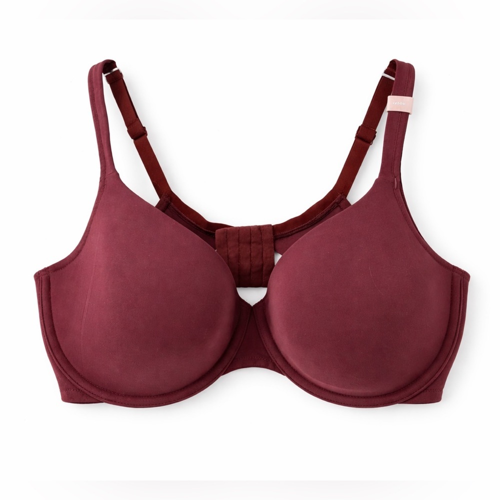 NWT Cacique 44DDD Bra Lightly Lined t-shirt 0672 Balconette Brown red